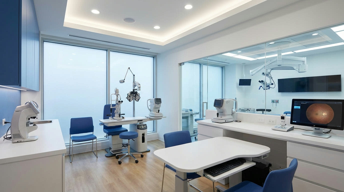 Espace d'accueil du cabinet d'ophtalmologie du Dr Marc Franchini